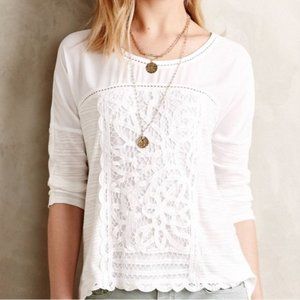 Anthropologie Meadow Rue White Tayrona Blouse